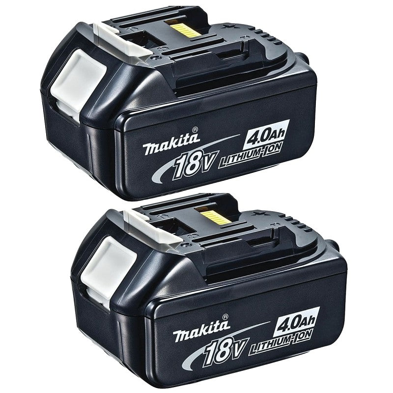 Makita BL1840B-2 Lithium Battery, 18 V Battery, 4 Ah, 40 min Charging, 2/PK