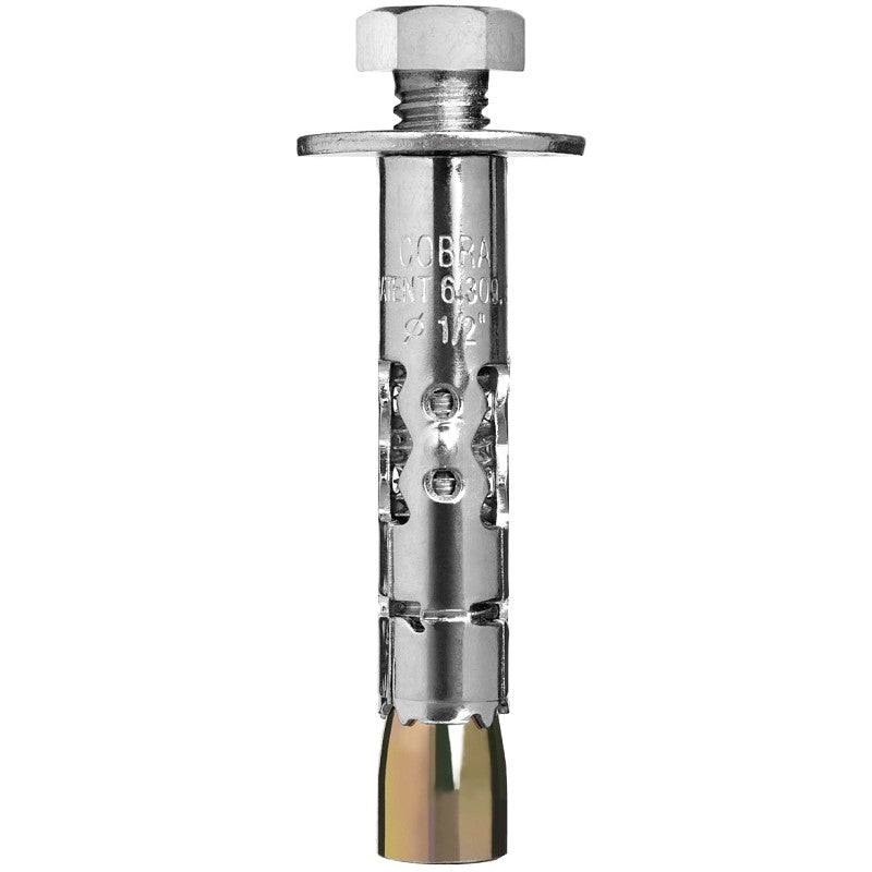 Cobra Anchors 603R Sleeve Anchor, 3/8 in Dia, 2 in L, 750 lb, Steel, Plated