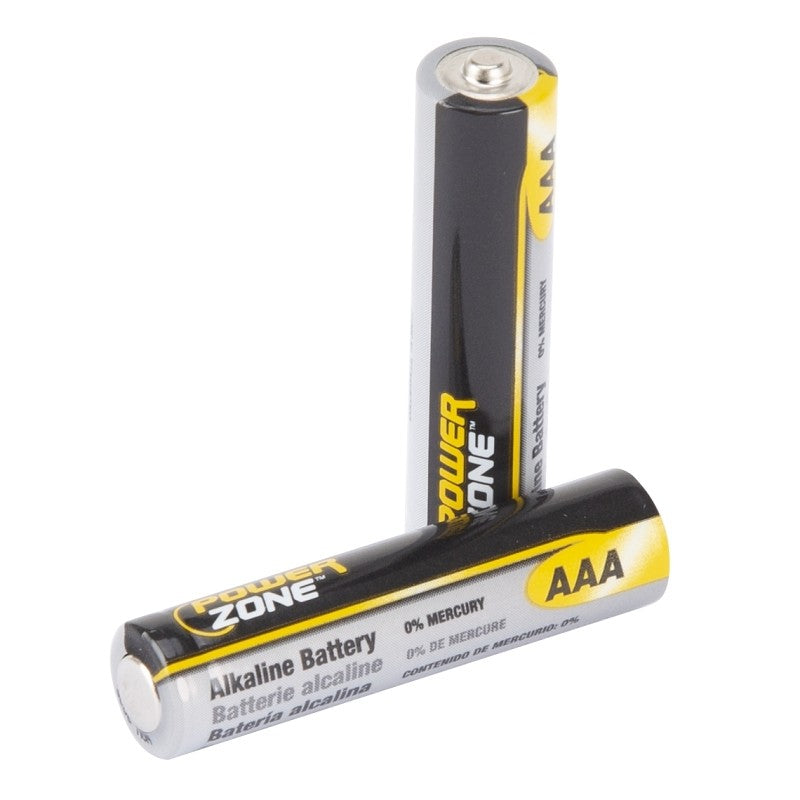 PowerZone LR03-24P Battery, 1.5 V Battery, AAA Battery, Zinc, Manganese Dioxide, and Potassium Hydroxide