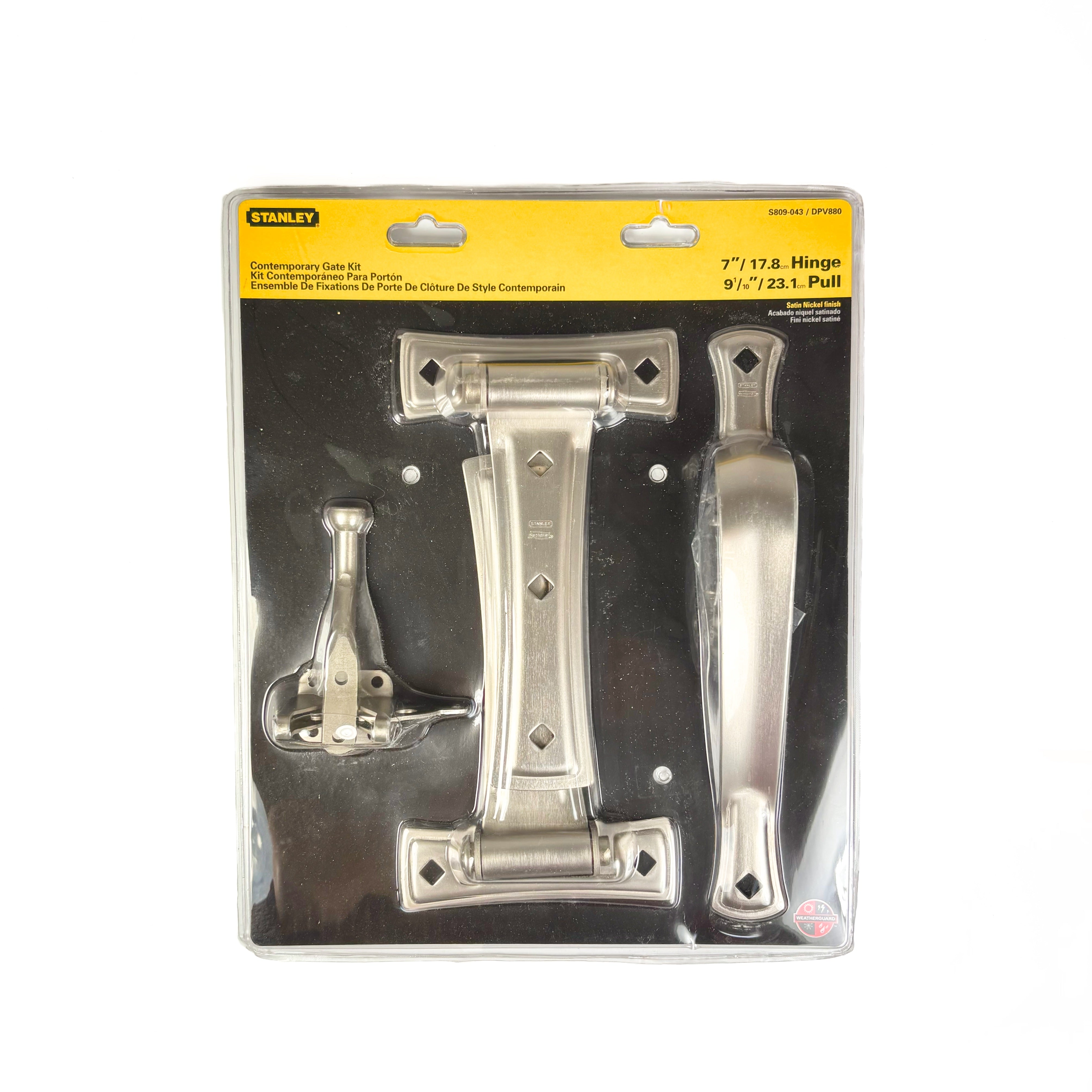 Contemporary Gate Kit 7 Inch Satin Nickel