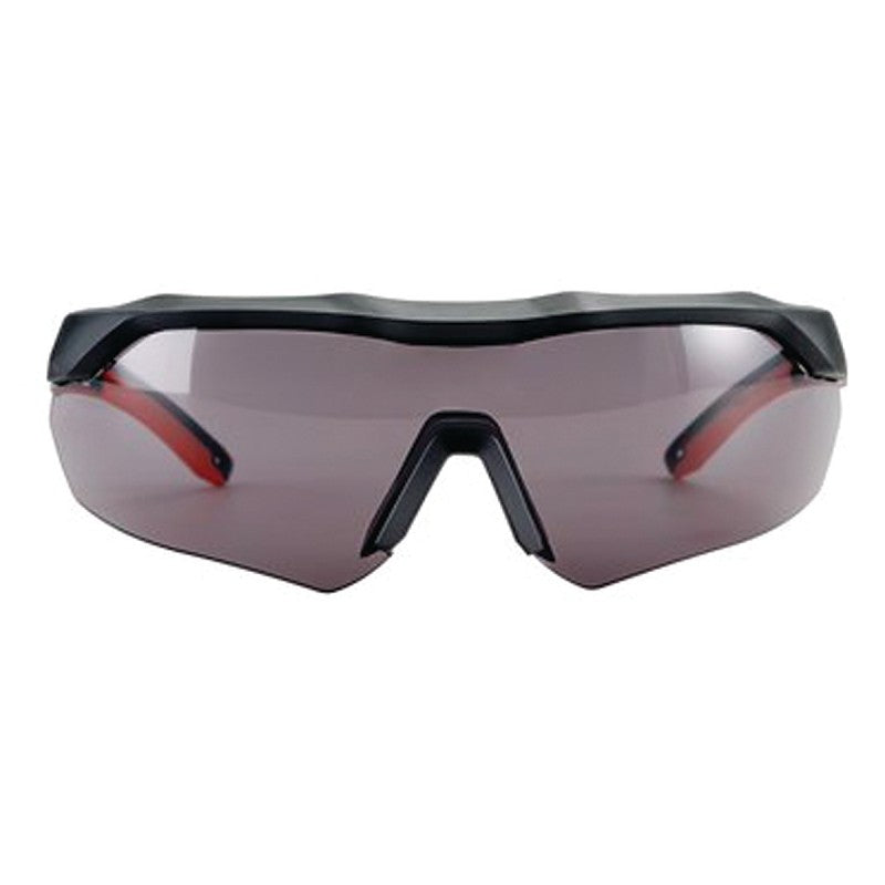 3M 47091-WZ4 Safety Glasses, Gray Lens, Black/Red Frame, Anti-Fog, Anti-Scratch Lens, Wraparound Frame