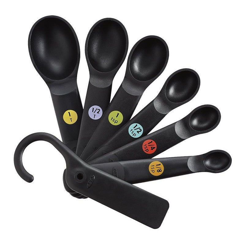 Oxo 11110801 Measuring Spoon Set, Plastic, Black