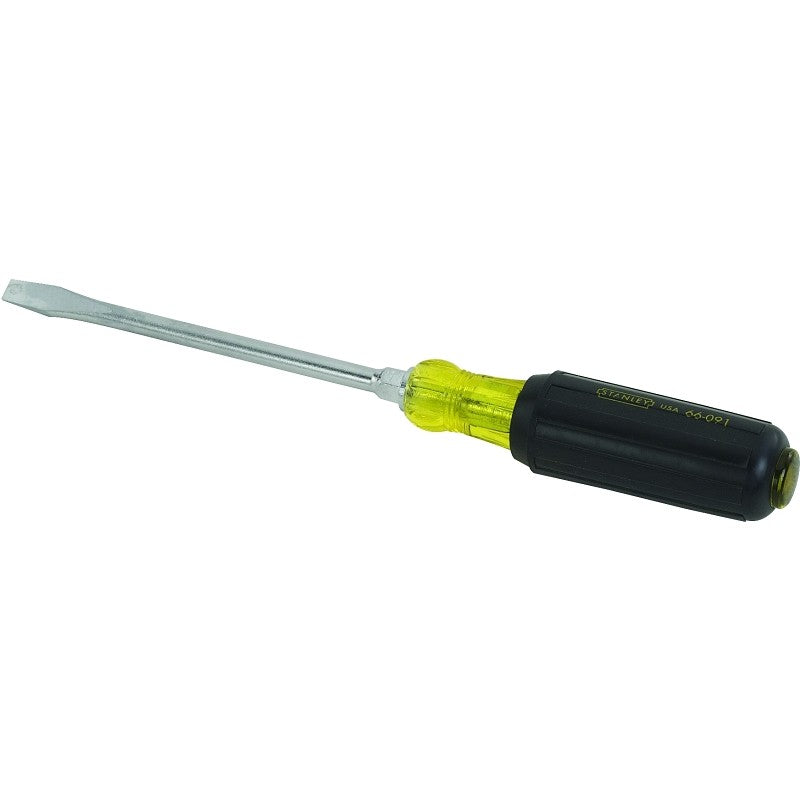 STANLEY 66-091 Screwdriver, 5/16 in Drive, Slotted Drive, 11 in OAL, 6 in L Shank, Vinyl Grip Handle