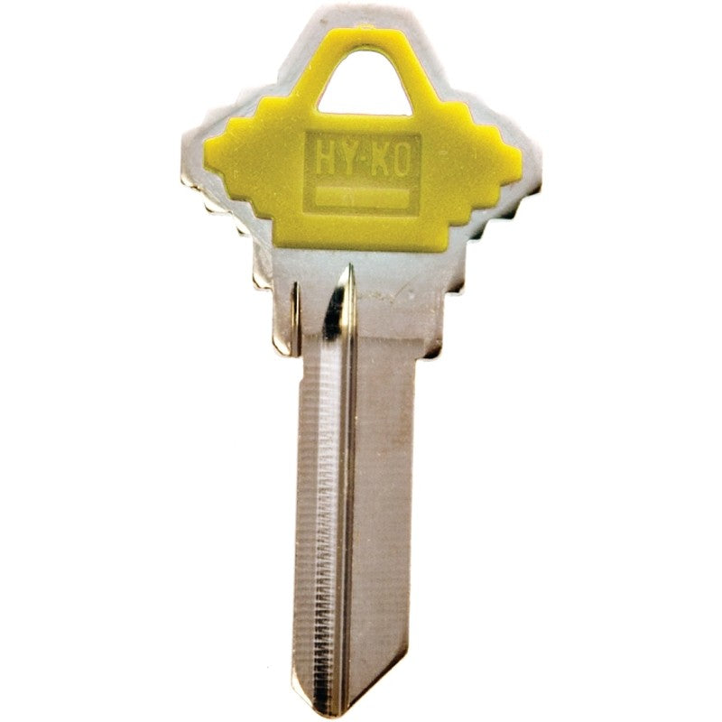 Hy-Ko 13005SC1PY Key Blank, Brass/Plastic, For: Schlage Cabinet, House Locks and Padlocks, Yellow (Pack of 5)