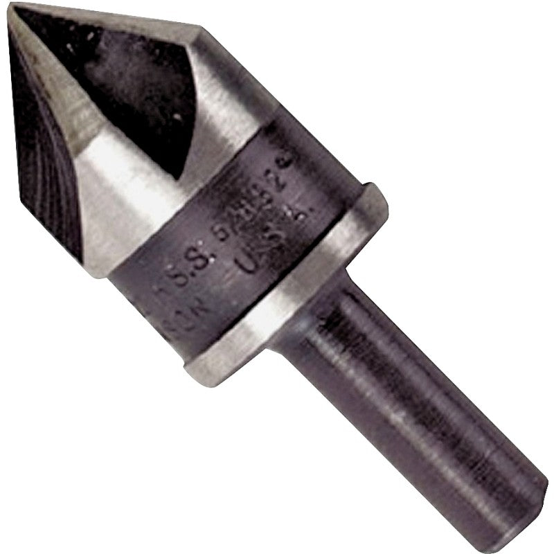 Irwin 12411 Drill Bit, 1/2 in Dia, 1-21/32 in OAL, Countersink, 5-Flute, 1/4 in Dia Shank, Round Shank