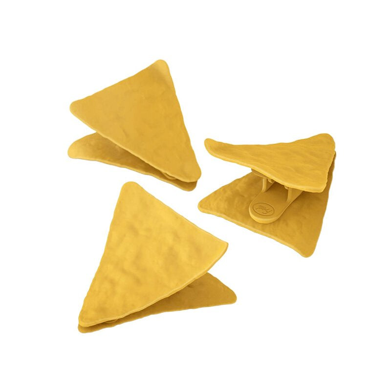 Fred & FRIENDS 5246940 Tortilla Chip Bag Clip, ABS Plastic, Brown (Pack of 6)