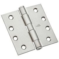 Commercial Door Hinge 4 Inch Square Corner Satin Chrome