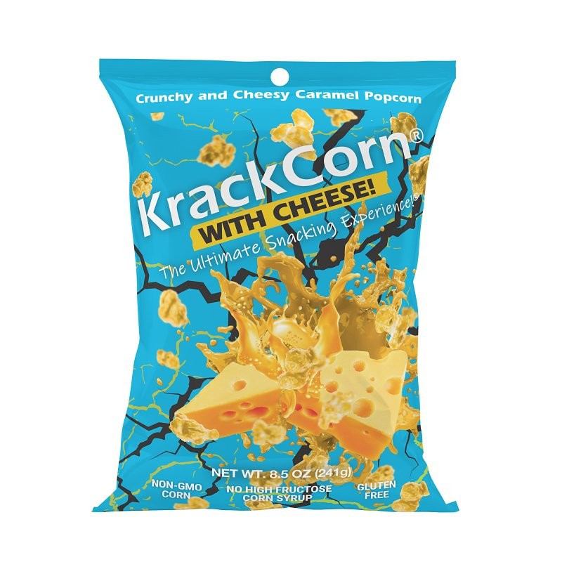 KrackCorn 38959 Popcorn, Cheese, 8.5 oz Bag (Pack of 6)
