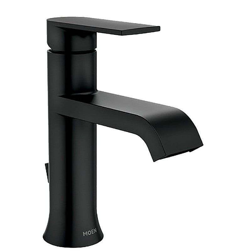 Moen Genta Series 84760BL Bathroom Faucet, 1.2 gpm, 1-Handle, Metal, Matte Black, 4 in Faucet Centers