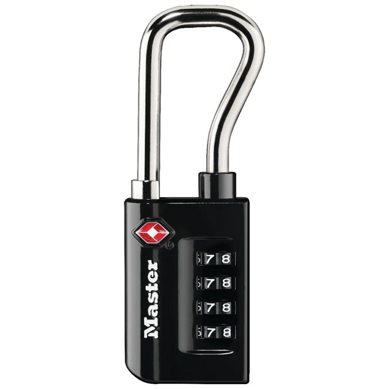 Master Lock 4696D Luggage Lock, 1/4 in Dia Shackle, 1-7/8 in H Shackle, Steel Shackle, Metal Body, 1-5/16 in W Body