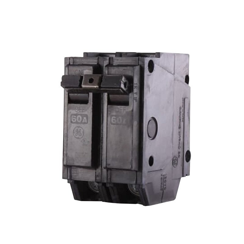 GE THQL2160 Feeder Circuit Breaker, Type THQL, 60 A, 2-Pole, 120/240 V, Non-Interchangeable Trip, Plug