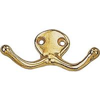 Heavy Duty Wardrobe Hook Polished Brass