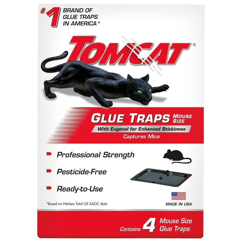 Tomcat 0362310 Mouse Glue Trap, Plastic, 4/PK (Pack of 12)