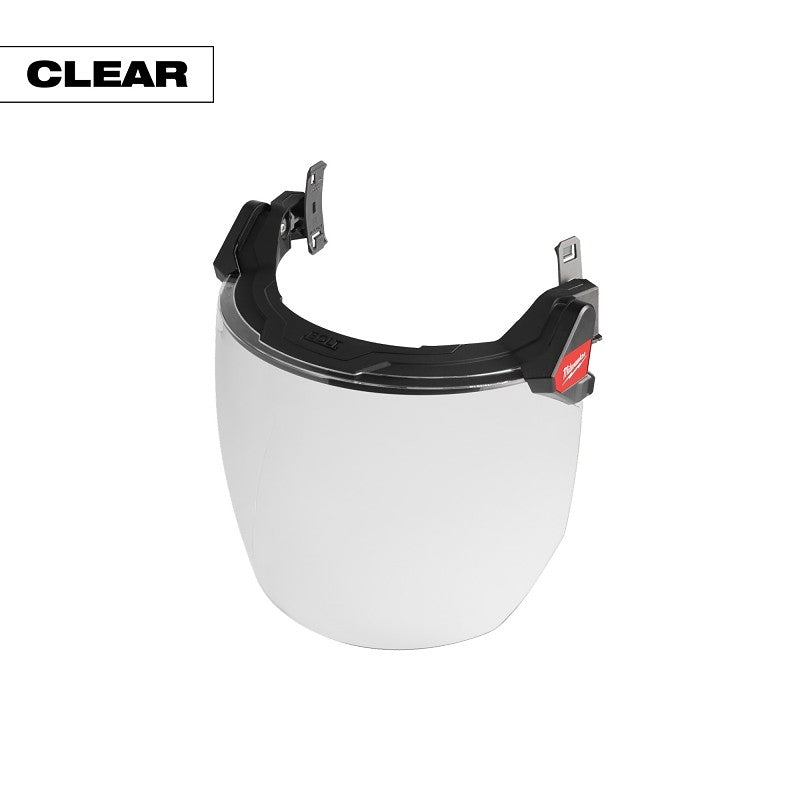 Milwaukee BOLT 48-73-1420 Full Face Shield, 10 in W Visor, 9-1/2 in H Visor, 0.06 in Thick Visor, Clear Visor