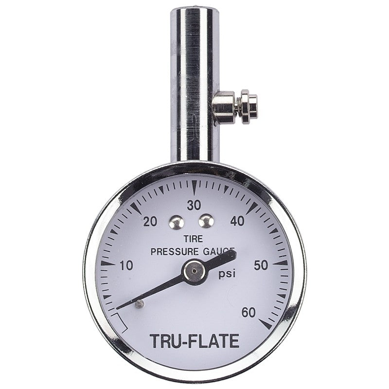 Tru-Flate 17-551 Tire Gauge, 10 to 60 psi, Steel Gauge Case