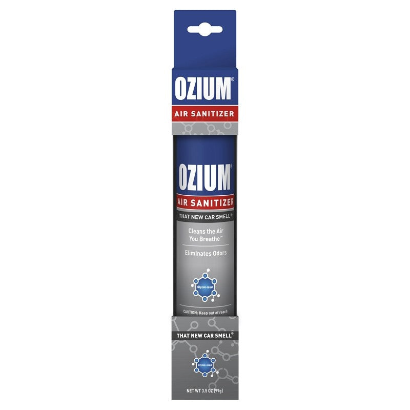 Ozium OZM-22 Air Freshener, 3.5 oz Aerosol Can, New Car (Pack of 4)