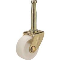 Light Duty White Stem Brass Swivel Casters 2 Inch Brass 2 Pack