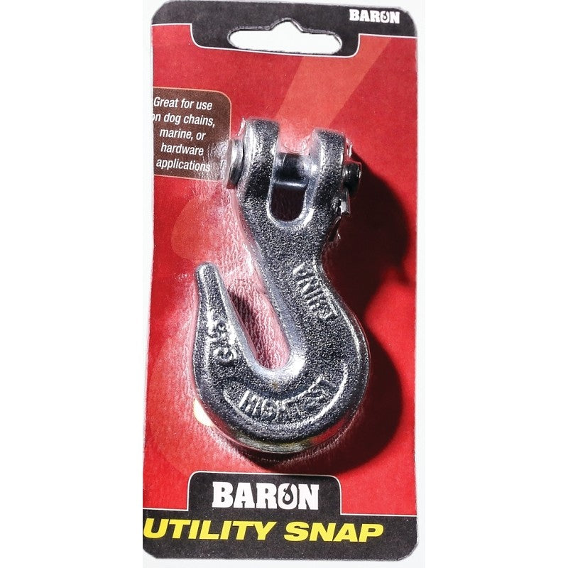 Baron C-330-3/8 Clevis Grab Hook, 5400 lb Working Load, Steel, Electro-Galvanized