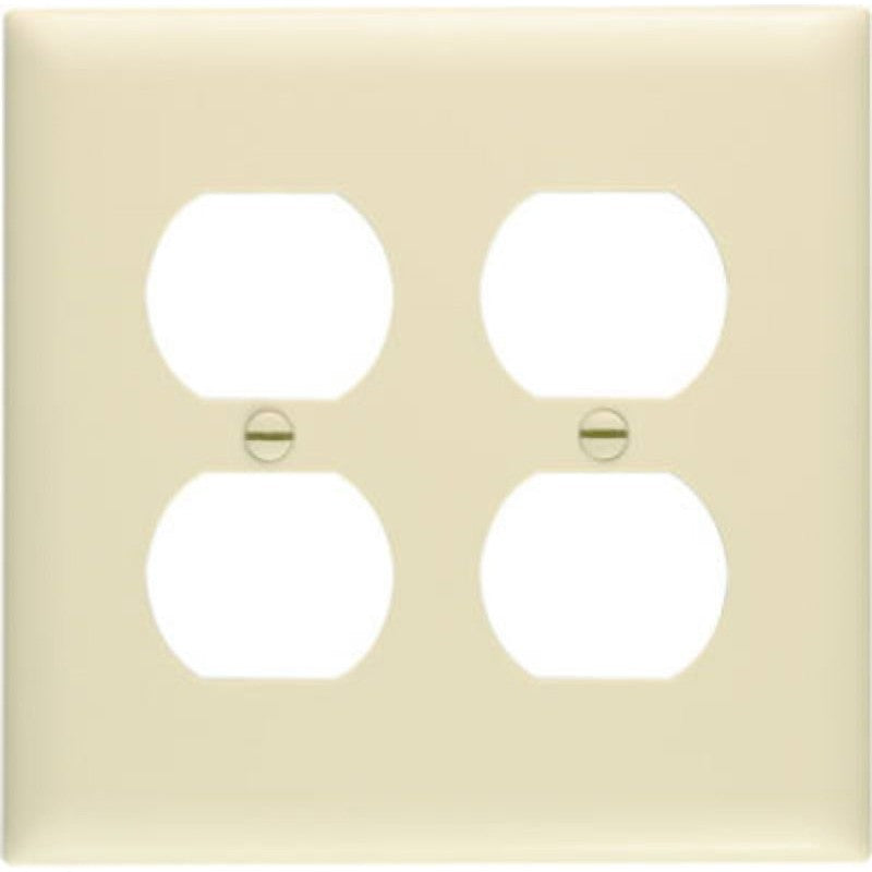 Legrand TradeMaster TP82ICC30 Wallplate, 4-11/16 in L, 4-3/4 in W, Standard, 2 -Gang, Nylon, Ivory, Matte