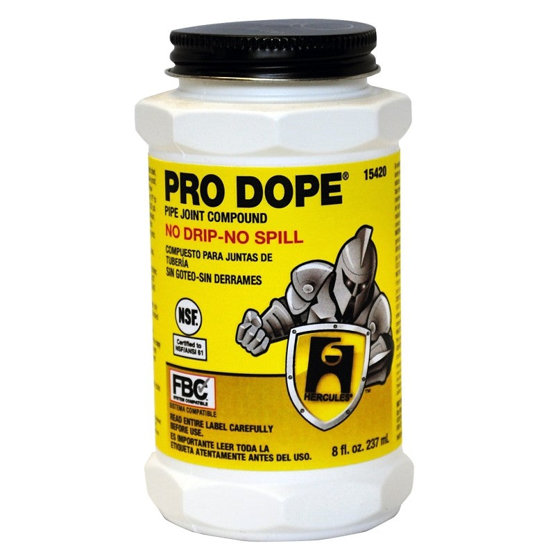 Hercules PRO DOPE 15420 Thread Sealant, 8 oz, Can, Liquid, Paste, Gray