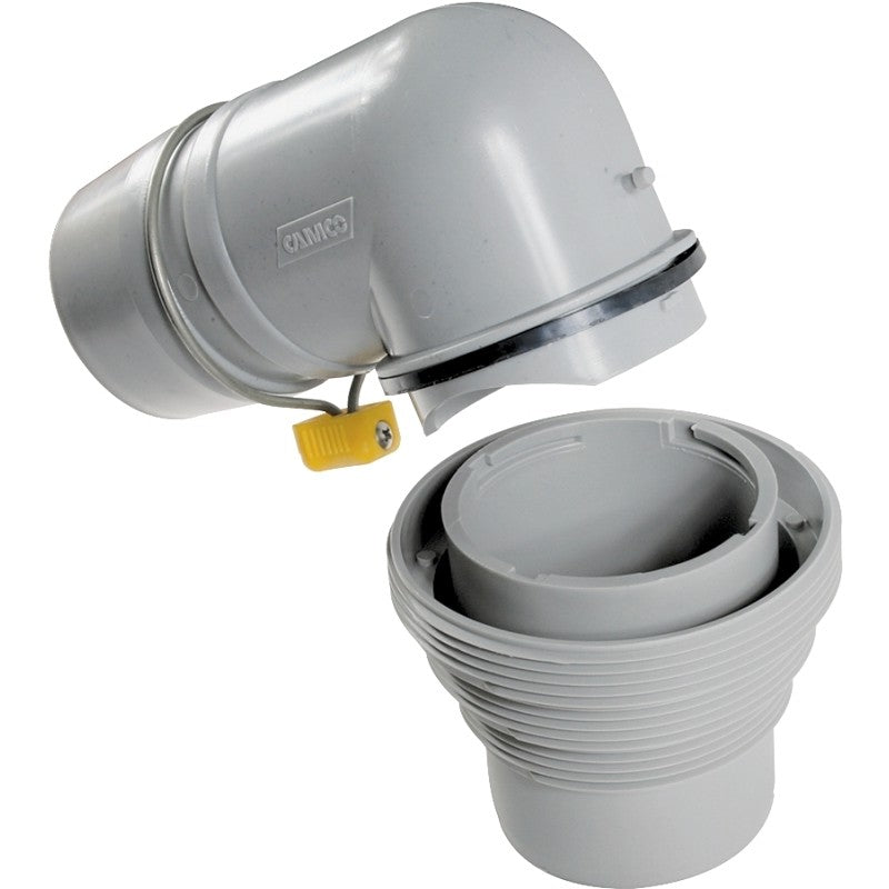 Camco USA Easy Slip 39144 Hose Adapter, Threaded, Gray (Pack of 2)