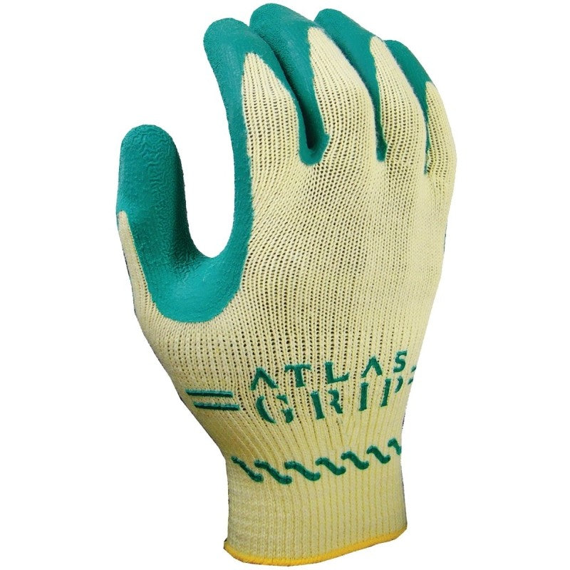 Showa 310GXS-06.RT Protective Gloves, XS, Knit Wrist Cuff, Green/Yellow
