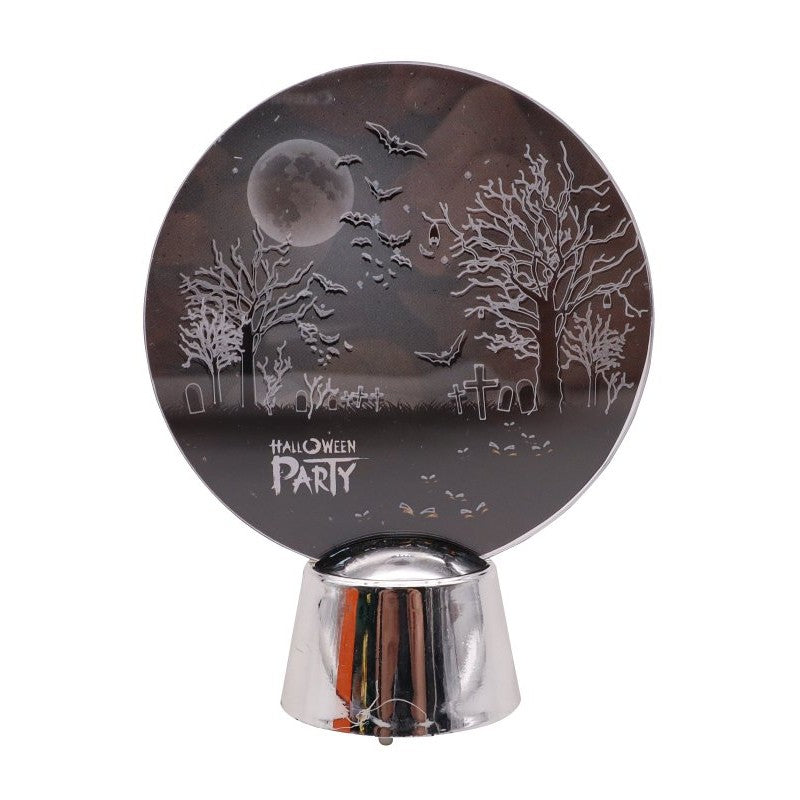 Santas Forest 99933 LED Luminous Acrylic Plate, 5-1/2 in H, Plastic, Black/Orange, Internal Light, Indoor, Outdoor (Pack of 12)