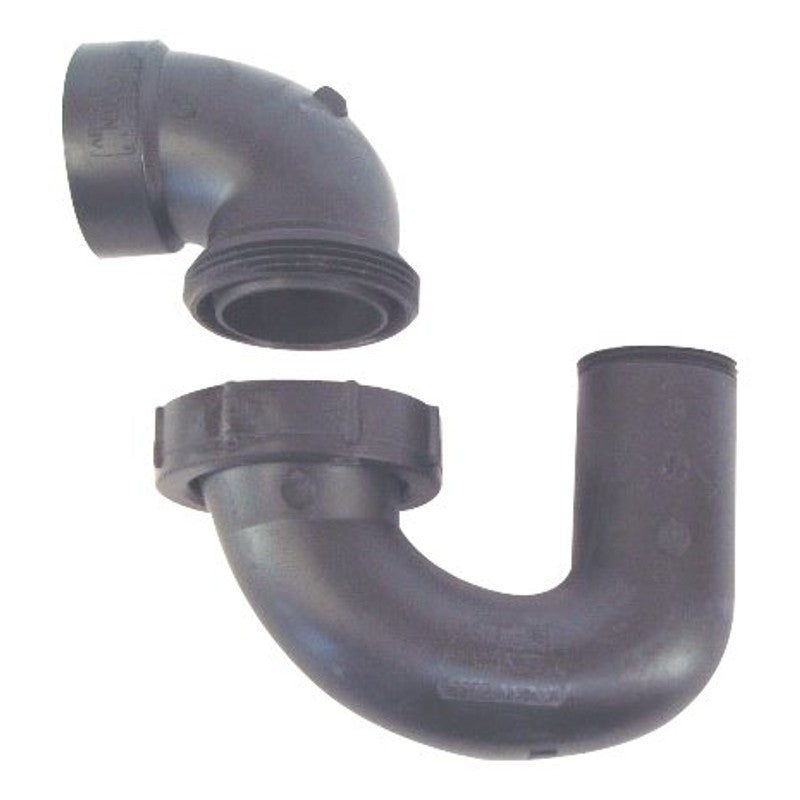 US Hardware P-097C Vanity Trap, 1-1/4 x 1-1/2 in, Black