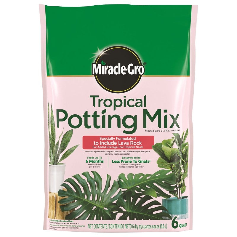 Miracle-Gro 71276430 Series Tropical Potting Mix, 6 qt Bag