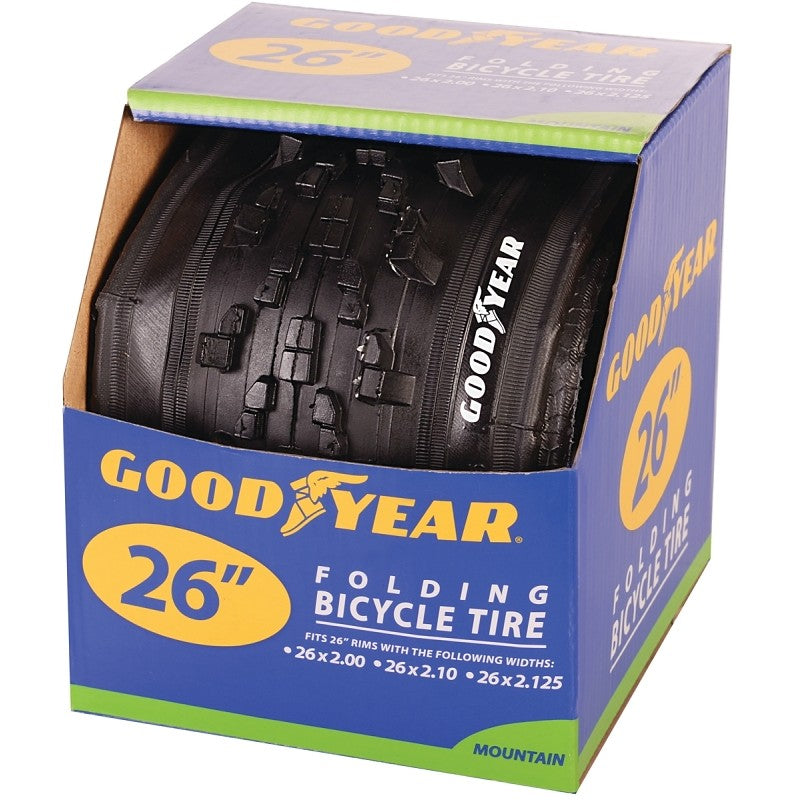 Kent 91059 Mountain Bike Tire, Folding, Black, For: 26 x 2 to 2.10 to 2-1/8 in Rim (Pack of 2)