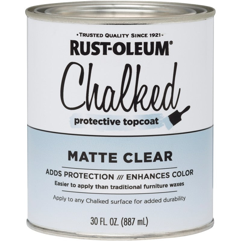 Rust-Oleum 287722 Chalk Paint, Matte, Clear, 30 oz (Pack of 2)
