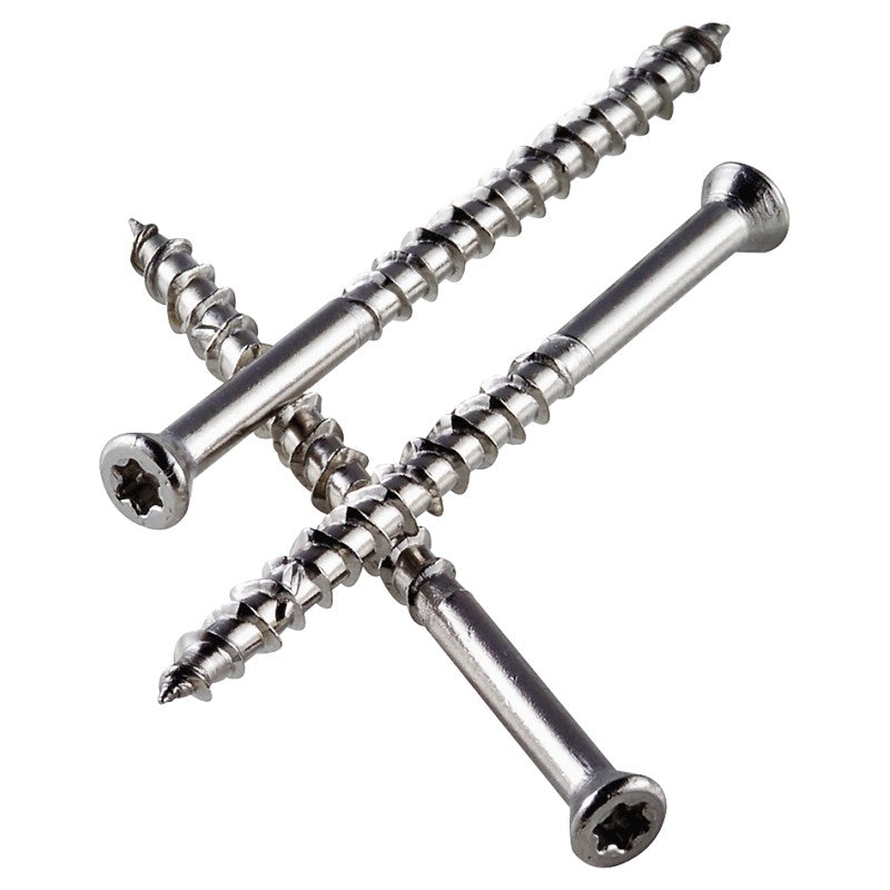 Simpson Strong-Tie T07300WPP Deck Screw, #7 Thread, 3 in L, Box Thread, Trim Head, Steel, Stainless Steel, 350/PK