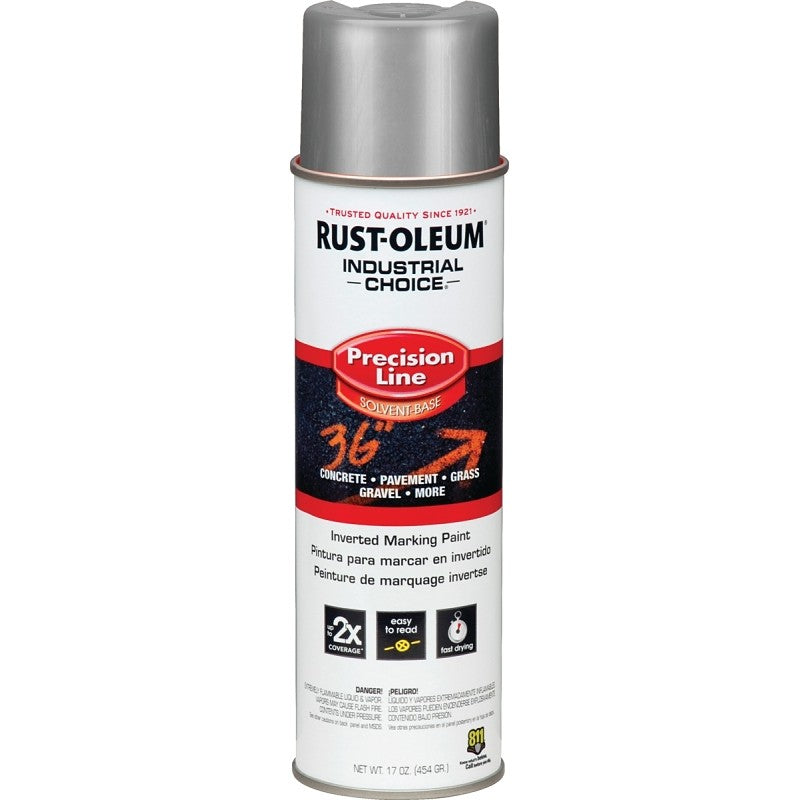 Rust-Oleum 239007 Traffic Marking Paint, Gloss, Silver, 16 oz, Can