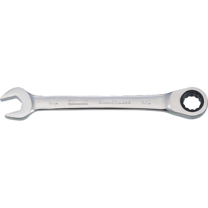 DEWALT DWMT72293OSP Combination Wrench, SAE, 1/2 in Head, 6-15/32 in L, Chrome, Comfort-Grip Handle