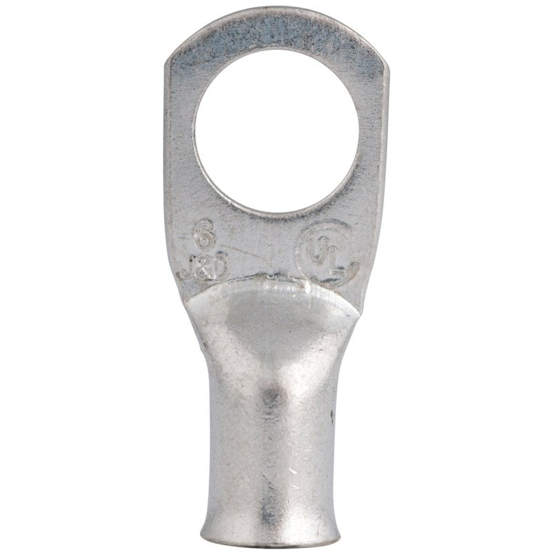 Gardner Bender AML-202 Compression Lug, 6 AWG Wire, 3/8 in Stud, Copper Contact, Silver