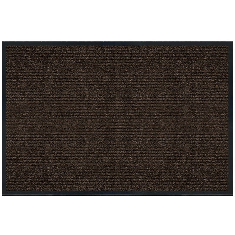 Multy Home 1005740US Floor Mat, 30 in L, 18 in W, Rectangular, Parquet Pattern, PET Surface, Cocoa