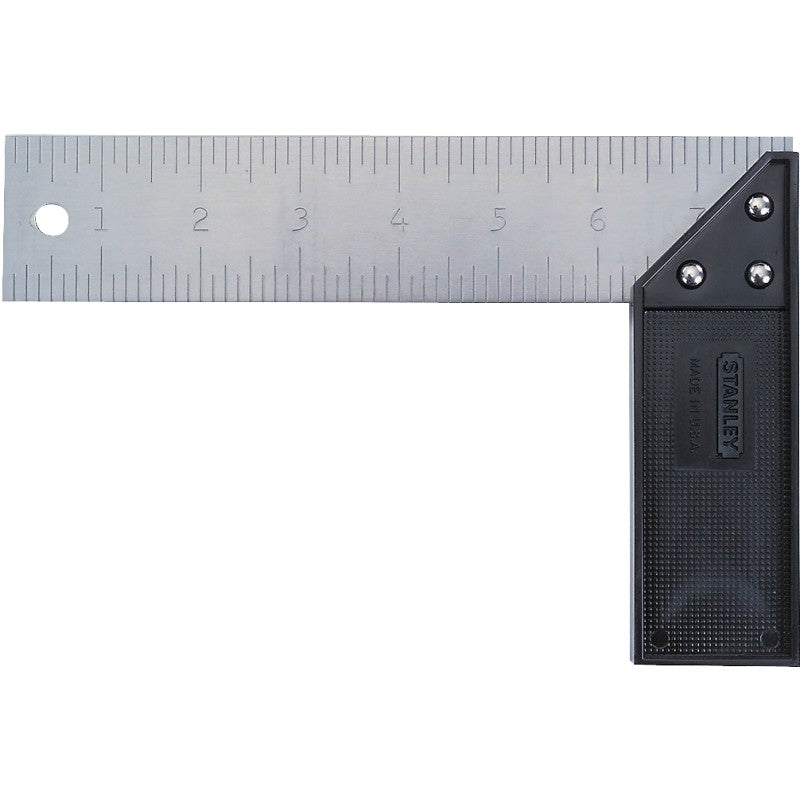 STANLEY 46-502 Tri-Miter Square, 1/16 in Graduation, Aluminum/Plastic, 8 in Blade L, 1-1/2 in Blade W, SAE, Metric