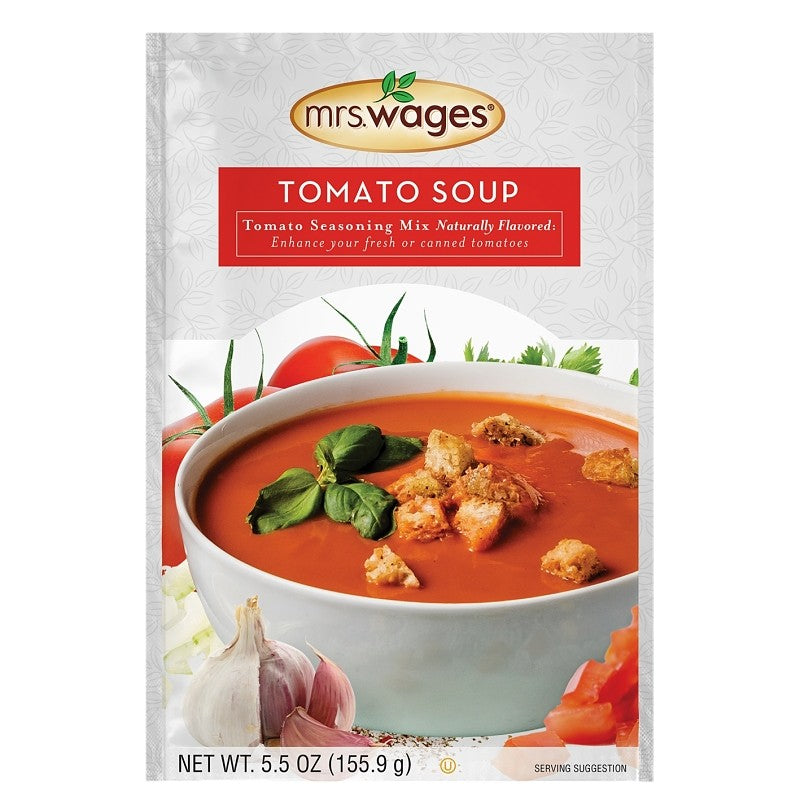 Mrs. Wages W547-J7425 Tomato Soup Seasoning Mix, Tomato, 5.5 oz Pouch (Pack of 12)