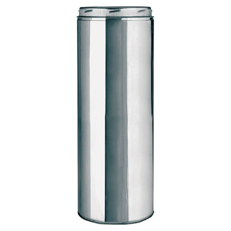 Selkirk 208024 Chimney Pipe, 8 in ID, 10 in OD, 24 in L, Stainless Steel