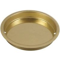 Recessed Round Cup Pulls 2-1/8 Inch Bright Brass 2 Pack