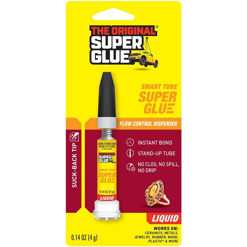 The Original Super Glue 11710093 Super Glue, Liquid, Characteristic, Clear/Transparent, 4 g, Tube