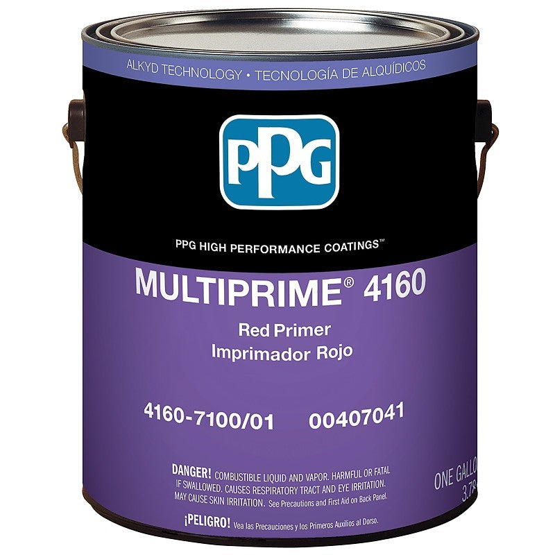 PPG 4160-7100-01 Primer, Matte, Red, 1 gal (Pack of 4)