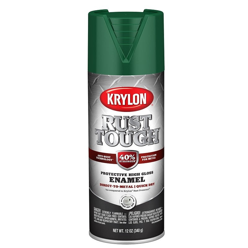 Krylon RTA9215 Rust Preventative Spray Paint, Gloss, Forest Green, 12 oz, Can (Pack of 6)