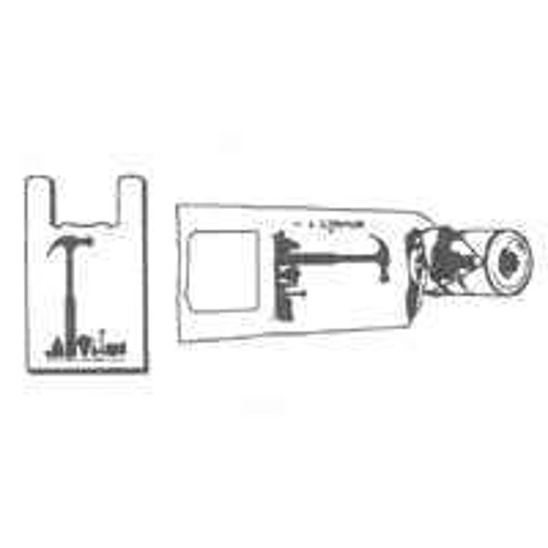 Hilex Poly 8035080 Roll Bag, L, 6-1/2 in L, 11 in W, Plastic, White (Pack of 4)
