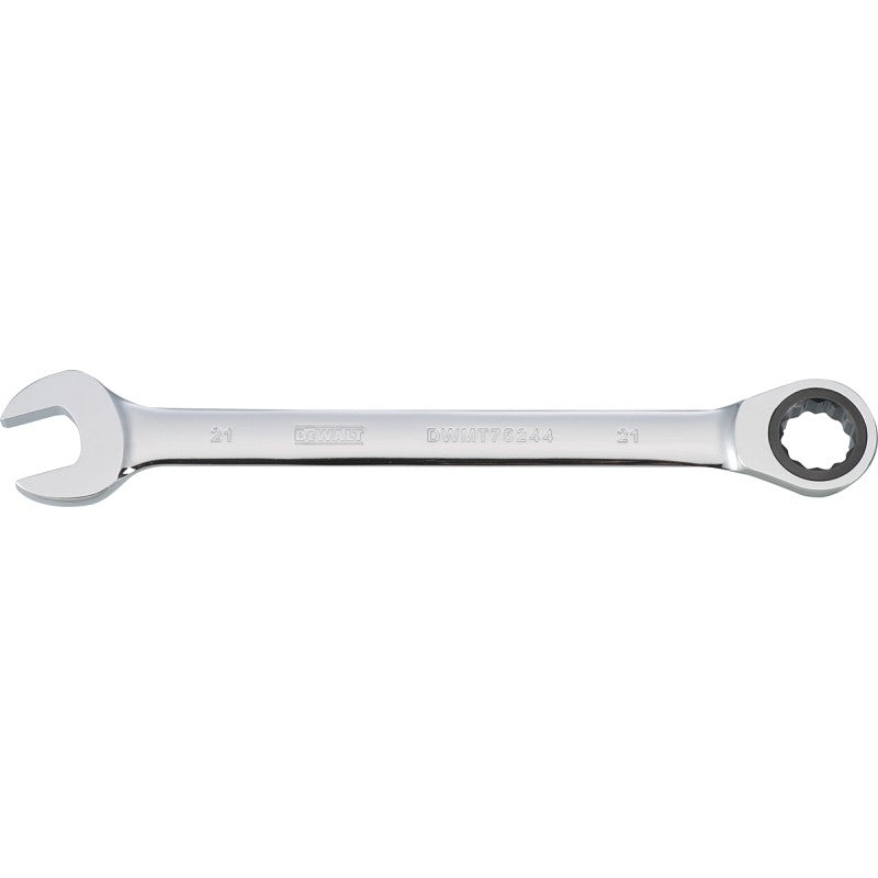 DEWALT DWMT75244OSP Combination Wrench, Metric, 21 mm Head, 11-7/32 in L, Chrome, Comfort-Grip Handle