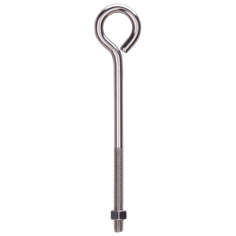 ProSource LR300 Eye Bolt, 9.5 mm Thread, Machine Thread, 3 in L Thread, 2-1/8 in Dia Eye, 439 lb Working Load (Pack of 10)