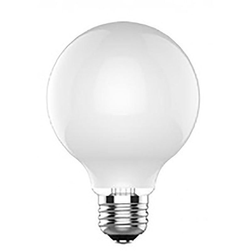 GE 25016 LED Bulb, Globe, 500 Lumens, 5.5 W, G25 Lamp, 60 W Equivalent, E26 Lamp Base, Dimmable, Soft White