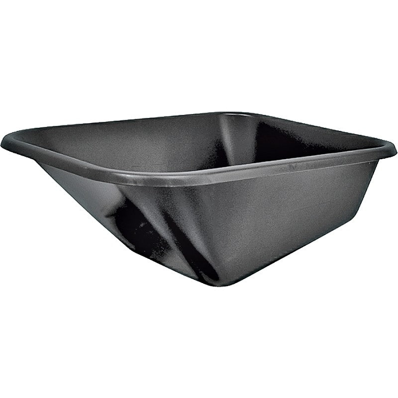 Vulcan 34475 Wheelbarrow Tray, 38-1/4 in L, 25-1/2 in W, 6 cu-ft, Steel, Black