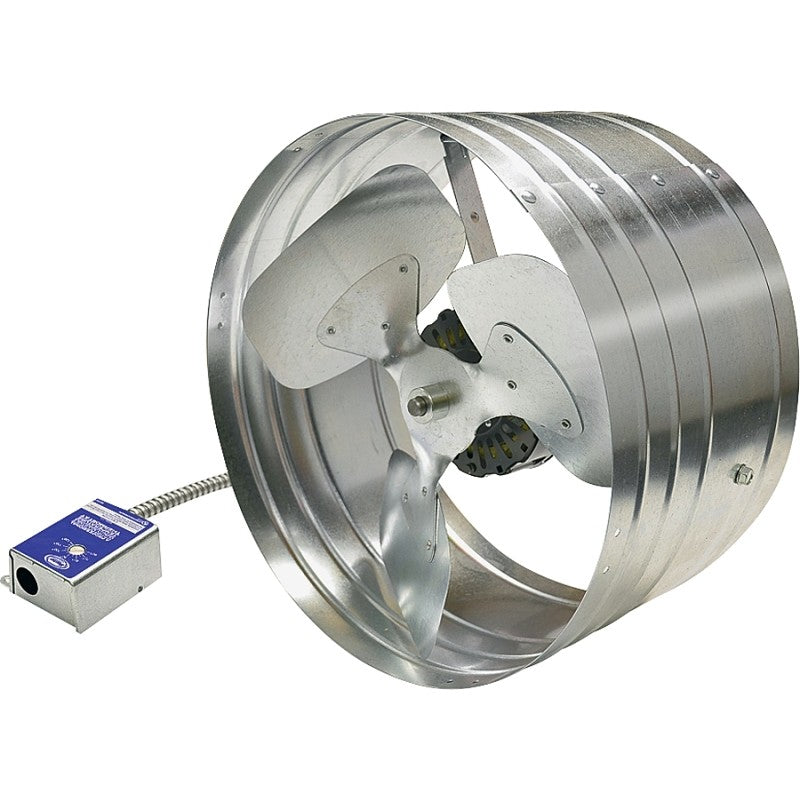 Master Flow EGV5 Power Attic Vent, 120 V, 696 sq-in Net Free Ventilating Area, 1450 cfm Air, Galvanized Steel