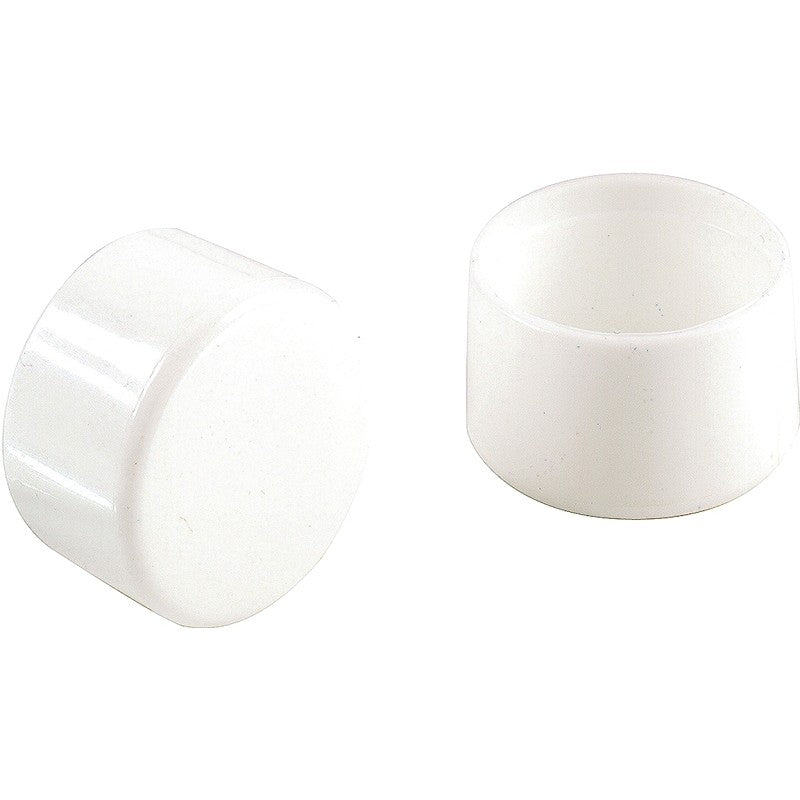 Shepherd Hardware 9745 Furniture Leg Tip, Round, Plastic, White, 1-1/4 in Dia (Pack of 6)